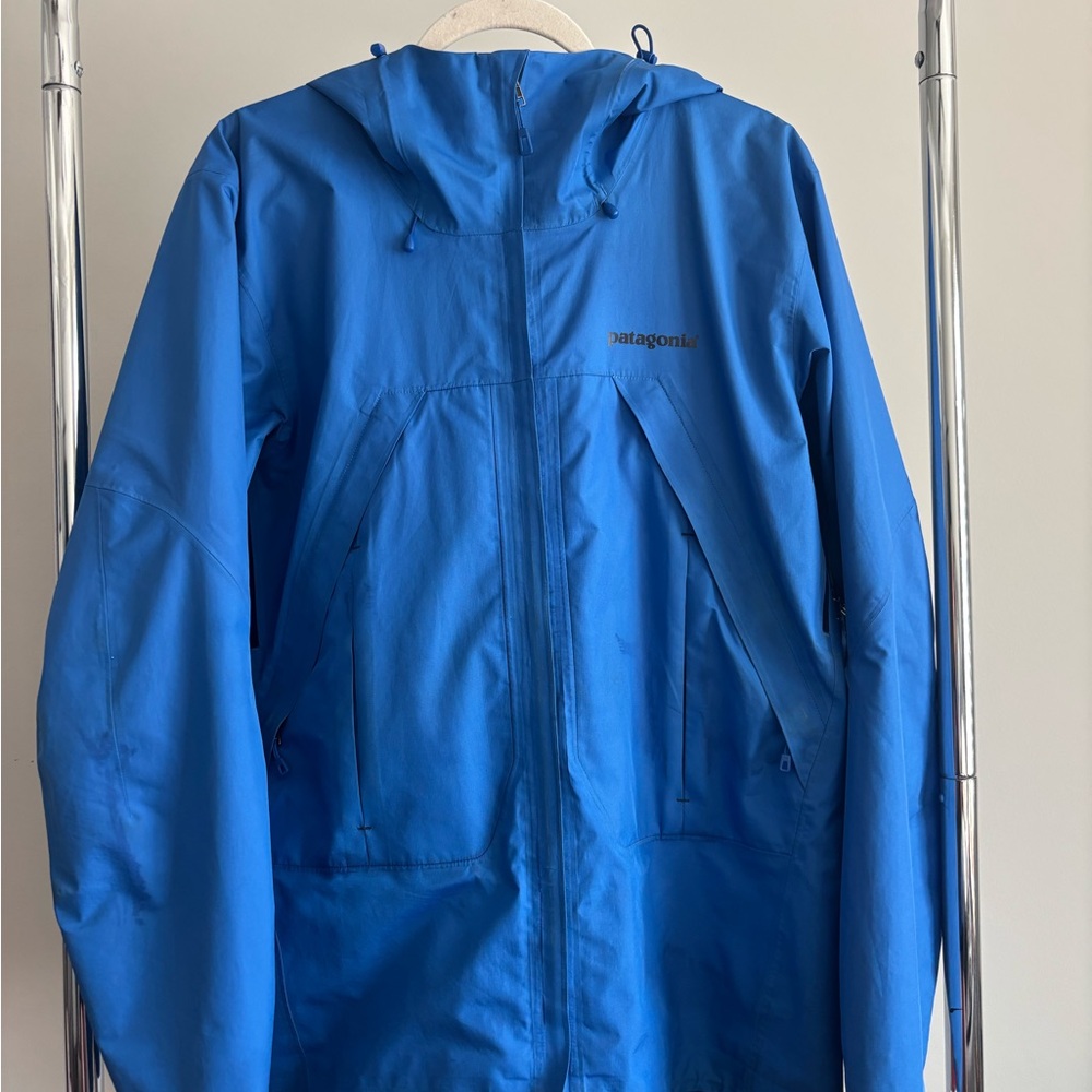 Patagonia Blue Hooded Shell Jacket h2no